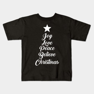 Christmas Tree Typo Kids T-Shirt